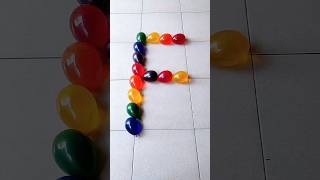 Letter quotFquot Water Color Balloons Pop Reverse Video Asmr [upl. by Aenet]