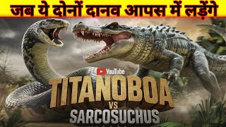 Titanoboa 🆚 Sarcosuchus ll Who will Win ll टाइटेनोबोआ बनाम सरकोसुचस ॥ कौन जीतेगा [upl. by Dwan615]