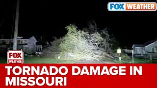 Confirmed Tornado Causes Damage In Missouri Community [upl. by Eyahs]