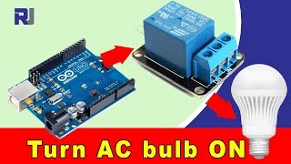 How to use 5V Relay with Arduino to turn ON and OFF AC bulb or DC load [upl. by Llenehc978]