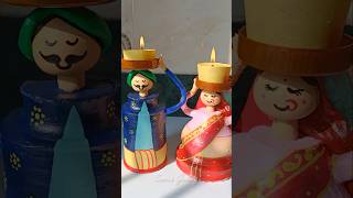 Diwali Craft  Doll Candle Holder 🪔🎇 youtubeshorts diwali candleholder diy [upl. by Anohr]