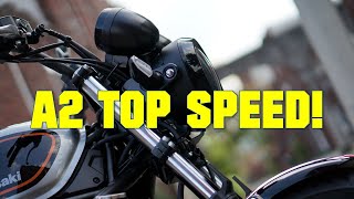 2022 KAWASAKI Z650RS A2 35kW TOP SPEED  GPS TOP SPEED [upl. by Asiul]