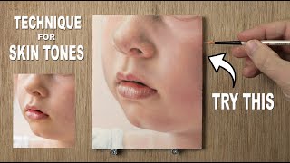 How to Mix SKIN TONES  Oil Painting Tutorial  PORTRAIT Study for Beginners onwards [upl. by Ylahtan]