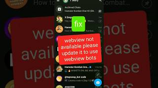 webview not available please update it to use webview bots new fix [upl. by Cristionna529]