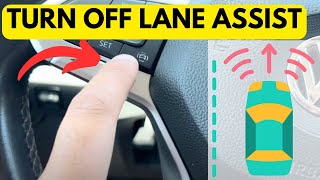 HOW TO TURN OFF LANE ASSIST IN VOLKSWAGEN TCROSS 2018 AND LATER [upl. by Attehcram]