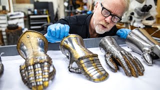 Adam Savage Meets Real Armored Gauntlets [upl. by Ahsiadal]