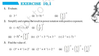 Ex101 Chapter 10 Exponents and Power  Class 8th Maths New Edition  Part 1 [upl. by Pudendas856]