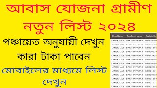 Pradhan Mantri Awaas YojanaGramin New List 2024। Pradhan Mantri Awaas YojanaGramin list।PMAYG [upl. by Punke578]