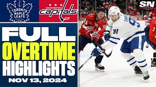 Toronto Maple Leafs at Washington Capitals  FULL Overtime Highlights  November 13 2024 [upl. by Flita]