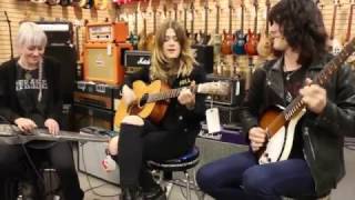 Tyler Bryant amp Larkin Poe playing a 1948 Martin 018 Rickenbacker Lap Steel amp Danelectro Sitar [upl. by Tippets]