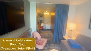 Carnival Celebration Oceanview Suite Tour  Room 9442 [upl. by Salta]