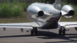 Bombardier Challenger 350 of VistaJet Takingoff from Cannes Mandelieu [upl. by Pengelly969]