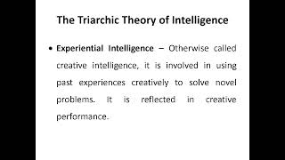 The Triarchic theory of intelligence [upl. by Ozneral333]