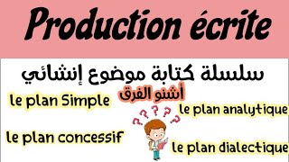 المنهجيات التي تحتاجها يوم الإمتحان الجهويproduction écriteles types de plans1bac2 bacbac libre [upl. by Eatnom]