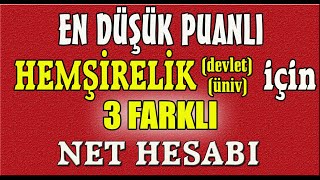 en düşük puanlı hemşirelik devlet üniv kaç net 2021  en düşük puanlı hemşirelik netleri [upl. by Mano]