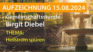 BIRGIT DIEBEL AUFZEICHNUNG LIVESTREAM Gemeinschaftsstunde DO 15082024 ab 1900 Uhr mit Einstellen [upl. by Eessej711]