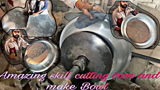 Masterful Iron Cutting Transforming Metal into a Beautiful Bowl youtubevideo youtubviral viral [upl. by Karyn]