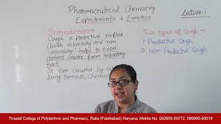 Pharmaceutical Chemistry  I Expectorants and Emetics Lecture 01 HD [upl. by Arnuad100]