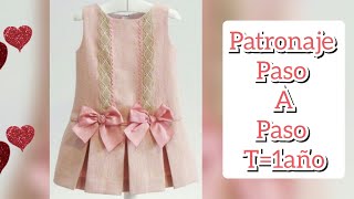 Vestido con tablones encontrados patronaje [upl. by Liss]