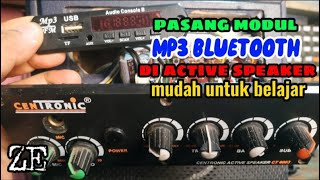 CARA PASANG MODUL MP3 BLUETOOTH DI AKTIF SPEAKERbluetooth [upl. by Eirlav]