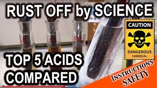 True rust removal by a chemist  acids compared [upl. by Sawyere717]