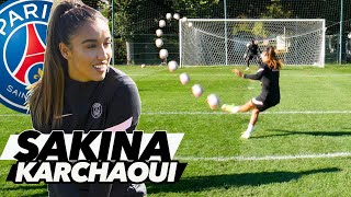 JE DÉFIE SAKINA KARCHAOUI  Pro PSG player [upl. by Nidya]