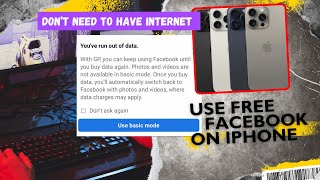 How to use free facebook on iphone Use basic mode is every iphone series [upl. by Ynoyrb]