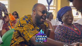 FEMI ADEBAYO AT KUNLE AFOLAYAN MOM BURIAL SERVICE [upl. by Dart]