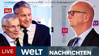 SCHICKSALSWAHL IN BRANDENBURG Woidke verschafft Scholz Luft  Katastrophe für Grüne Linke amp FDP [upl. by Wallford]