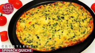 Crustless Spinach Quiche Recipe [upl. by Letnuhs932]