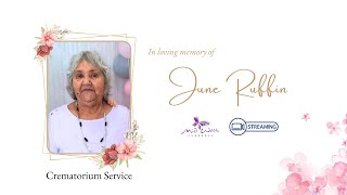 Livestream of the funeral service for the late June Ruffin Crematorium Service [upl. by Nemaj]