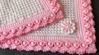 Easy crochet baby blanketcraft amp crochet blanket pattern 2361 [upl. by Lein111]