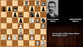 Carl Schlechter vs Jakob Bendiner 1893 [upl. by Aicenert251]