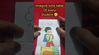 Imagine time table of every student🥰shorts students drawing art subscribe [upl. by Dianthe]