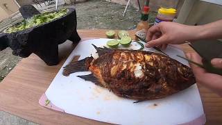 RECETA MOJARRA ZARANDEADA DIETETICA AL CARBON [upl. by Leoni]