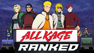 ALL KAGE RANKED POWER LEVELS  2022  AnimeScale [upl. by Gilletta]