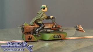 Scalextric Slot Car Star Wars Luke Skywalker 74 Z Speeder Bike C3298 Slotcar [upl. by Nancie]