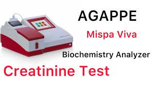 Serum creatinine test biochemistry analyser mispa viva mlt [upl. by Ahsema]