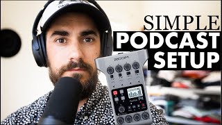 Best Simple Podcast Gear Setup  zoom PodTrak P4 [upl. by Eletnahs]