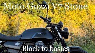 Moto Guzzi V7 Stone  Black to basics [upl. by Aihc]