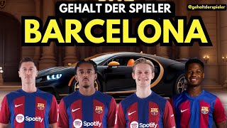 Entdecken Sie die Gehälter der BARCELONASpieler im Jahr 2024 [upl. by Esmerelda]