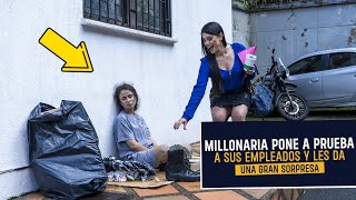 Millonaria pone a prueba los valores y actitud de sus empleados  Millonaria pone a prueba empleados [upl. by Silas526]