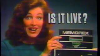 1983 Memorex Video Tapes quotIs it live or is it Memorexquot TV Commercial [upl. by Ynohtnanhoj]