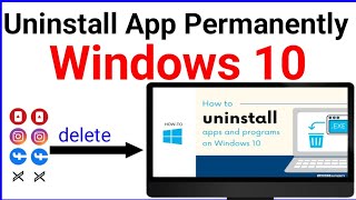 how to uninstall application in Windows 10  laptop se app ko permanently delete kare [upl. by Apostles]