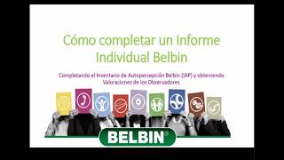 Tutorial Cómo completar un Informe Individual Belbin [upl. by Hannahsohs]