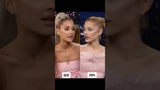 Ariana Grande Transformation 2018 vs 2024 arianagrande jimmyfallon latenightshow [upl. by Lamag122]