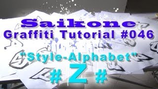 Saikone Graffiti Tutorial 046 quotStyleAlphabetquot  Z [upl. by Philine]