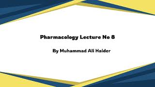 pharmacology lecture No 8 katzung pharmacokinetics pharmacodynamics agonist antagonist [upl. by Berrie897]