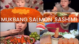 ASMR MUKBANG SALMON SASHIMI 🍣✨ [upl. by Weir868]