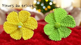 Fleurs au tricot faciles à faire ☺️🌼 [upl. by Augie]